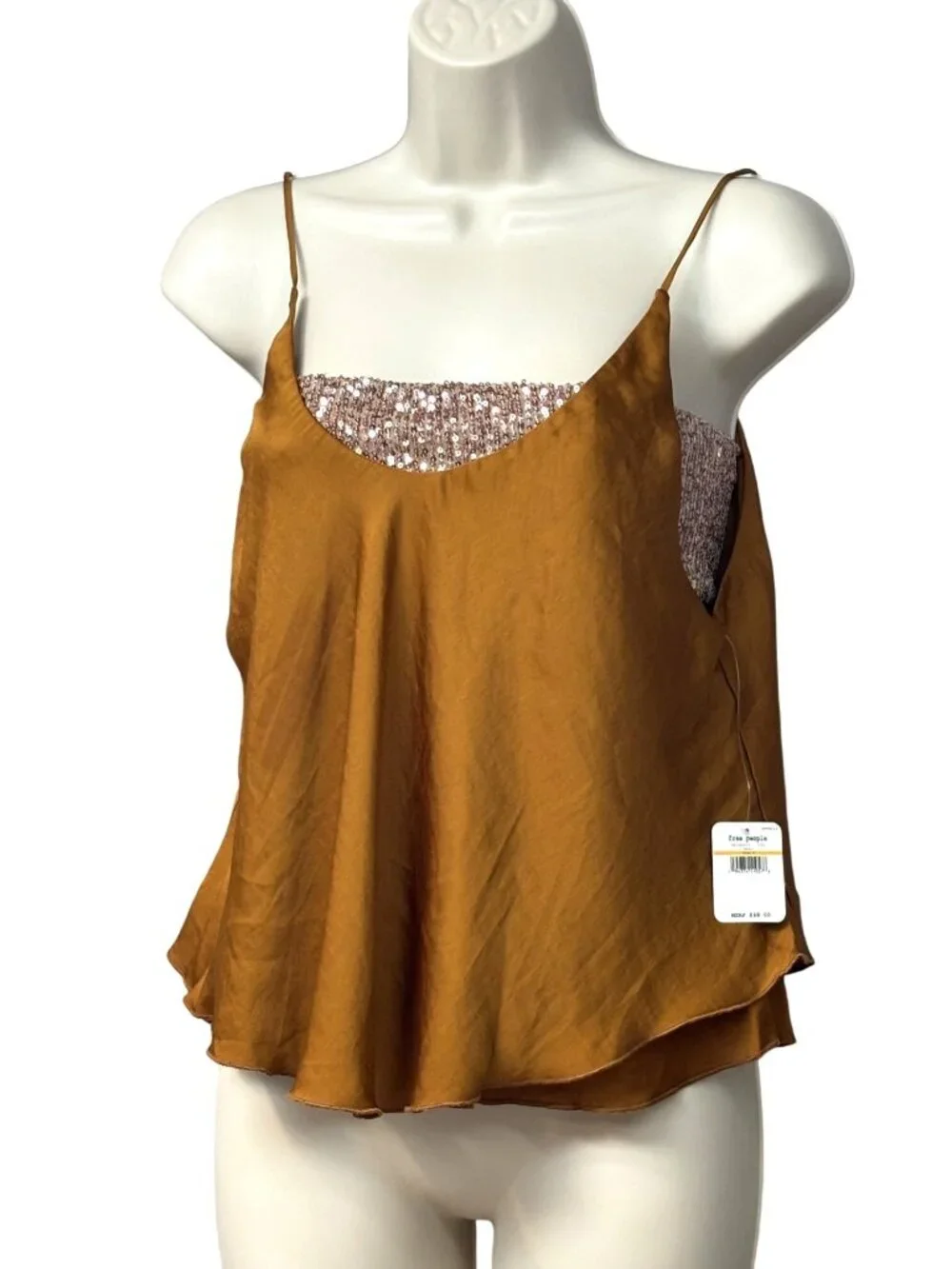 Free People Turn It On Camisole, Amber, Size S